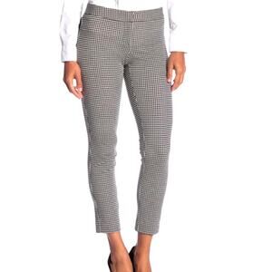 Amanda + Chelsea Women's 6 Black White Lattice Pattern Stretch Formal Pants